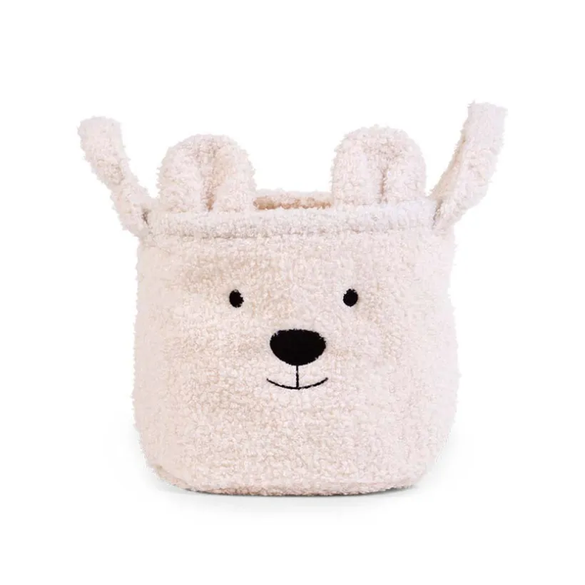 Teddy mand voor opslag ecru