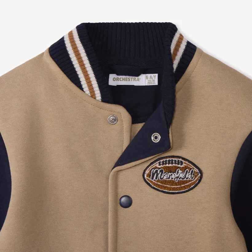 Teddyvest in fleece met American footballmotief jongens