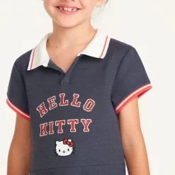 Tennisjurk voor meisjes met korte mouwen en Hello Kitty borduursel