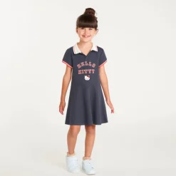 Tennisjurk voor meisjes met korte mouwen en Hello Kitty borduursel