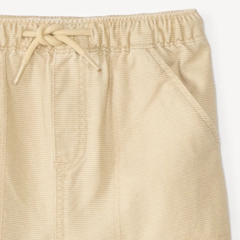 Textured canvas shorts for baby boy