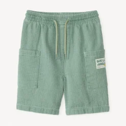 Textured cotton bermuda shorts for baby boy