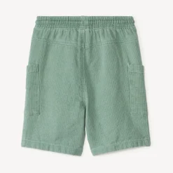 Textured cotton bermuda shorts for baby boy