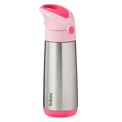 Thermos drinkfles met rietje 500ml Roze