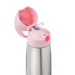 Thermos drinkfles met rietje 500ml Roze