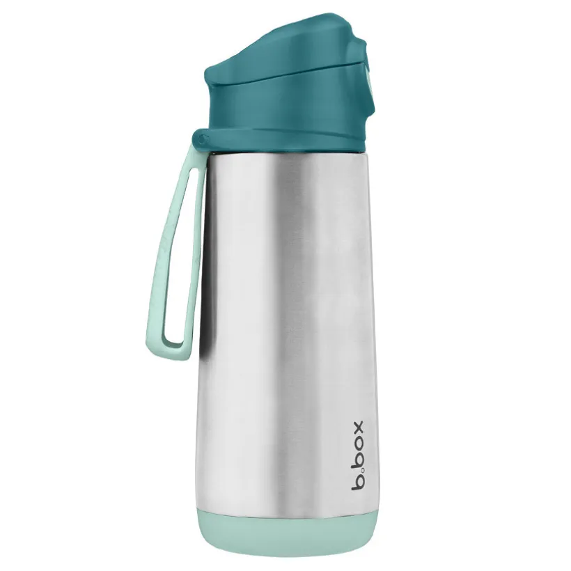 Thermos drinkfles met sporttuit 500ml Smaragdgroen