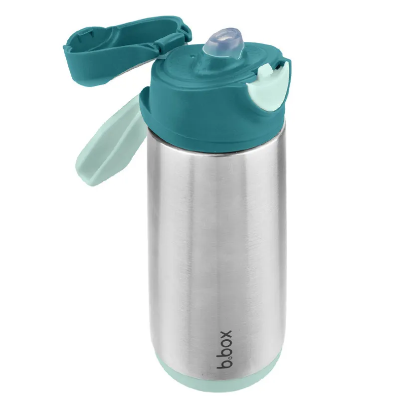 Thermos drinkfles met sporttuit 500ml Smaragdgroen