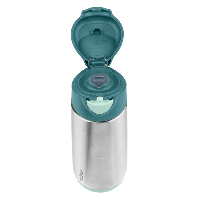 Thermos drinkfles met sporttuit 500ml Smaragdgroen