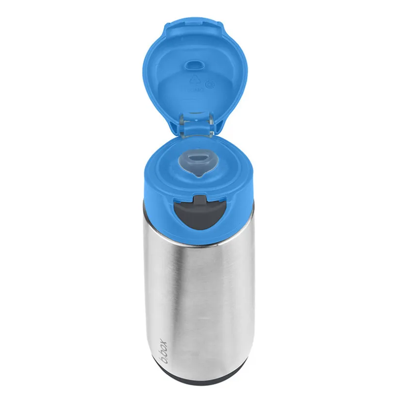 Thermos drinkfles met sporttuit 500ml Blauw