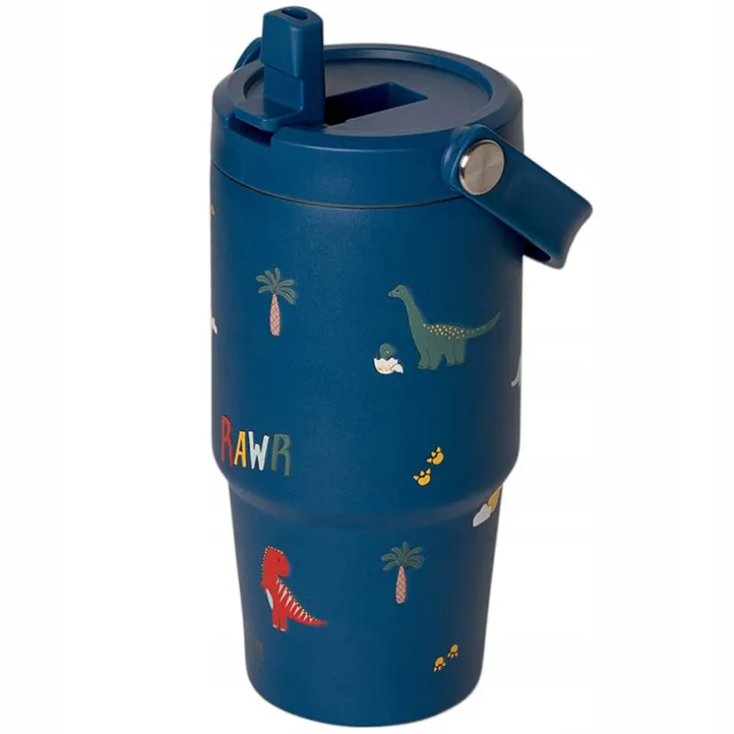 Thermosmok met handvat 600ml Blue Dino