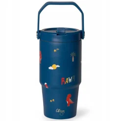 Thermosmok met handvat 600ml Blue Dino