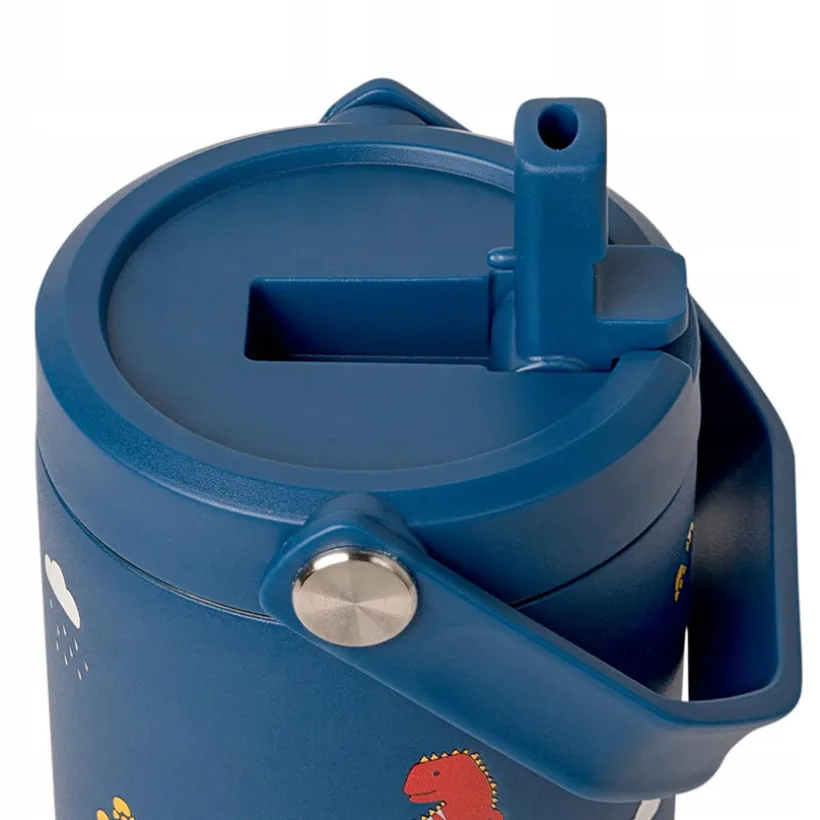 Thermosmok met handvat 600ml Blue Dino