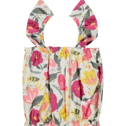 Top met ruches mouwen en fantasieprint meisjes