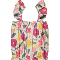 Top met ruches mouwen en fantasieprint meisjes