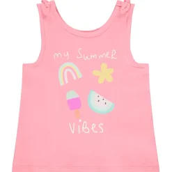 Top met strikjes en glanzende print meisjes