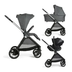 Trio Kinderwagen Bellagio 2 + draagmand + autostoel 0+ Black Satin