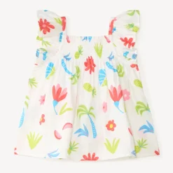 Tropical gekleurde volanttop met schouderbandjes meisjes
