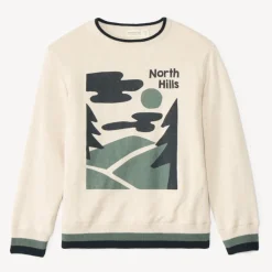 Trui in gebreide jersey met print en fluwelen voering jongens