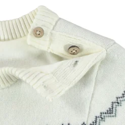 Trui in jacquard met fluweelvoering voor jongen