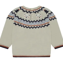 Trui met fluweel voering en jacquardmotieven voor baby jongen