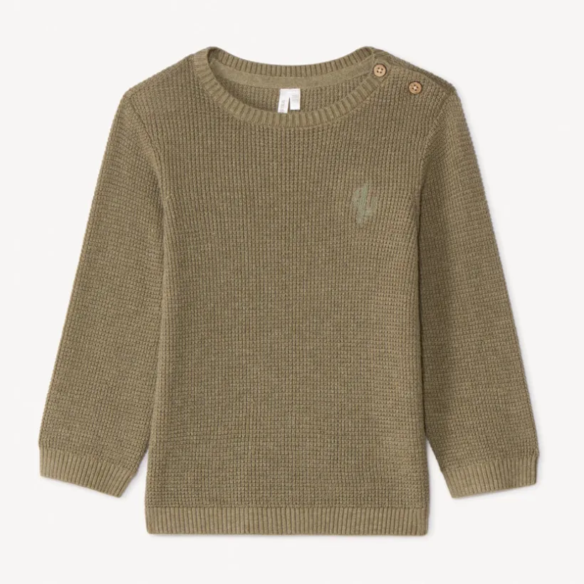 Trui met geborduurde cactus voor babyjongen