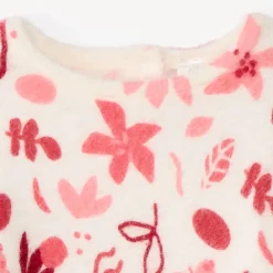 Trui met lange mouwen in zacht, pluizig gebreid materiaal met arty print meisjes