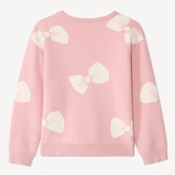 Trui met lange mouwen, semi-oversized, met knooppatroon meisjes