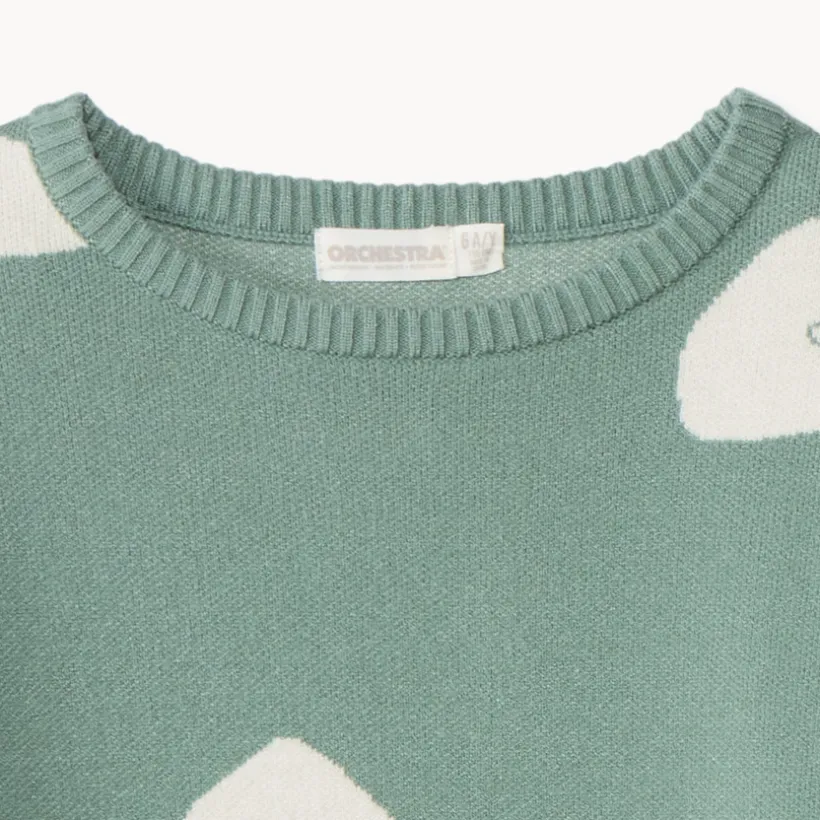 Trui met lange mouwen, semi-oversized, met knooppatroon meisjes