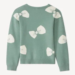 Trui met lange mouwen, semi-oversized, met knooppatroon meisjes