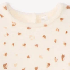 Trui met lange mouwen van zacht pluche met luipaardprint meisjes