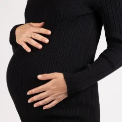 Trui sokmodel met geribbelde tricot en licht opstaande kraag voor dames