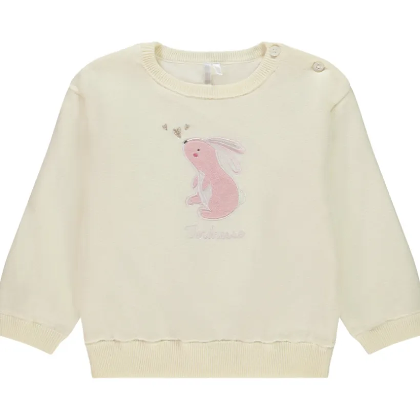 Trui van fluweel met gebreide voering en fantasie patch meisjes