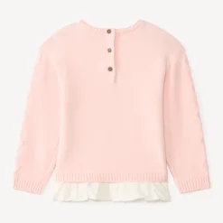 Trui voor meisjes 2-in-1 met gebloemde borduursels