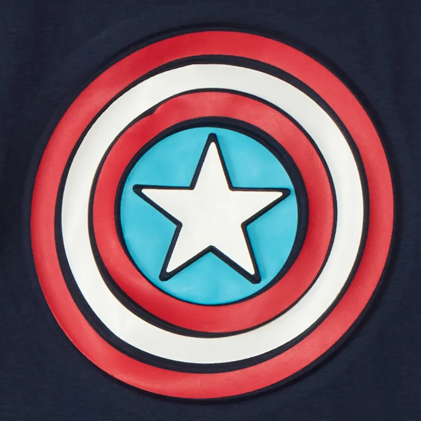 T-shirt + bermuda Captain America Marvel jongens