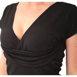 T-shirt buikdrager Dames Maat XL Zwart