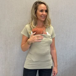 T-shirt buikdrager Dames Maat XL Taupe
