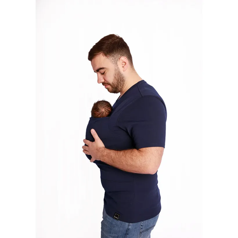 T-shirt buikdrager Man Maat L Navy