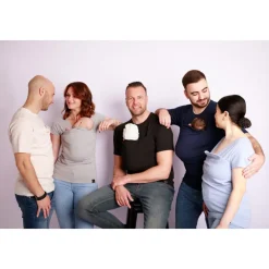 T-shirt buikdrager Man Maat L Zwart