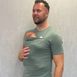 T-shirt buikdrager Man Maat M Groen
