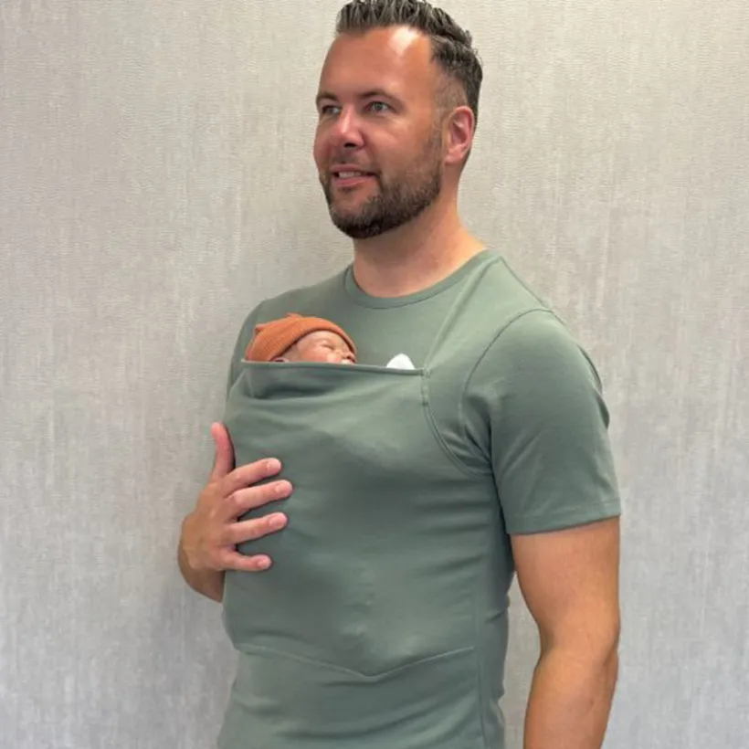 T-shirt buikdrager Man Maat M Groen