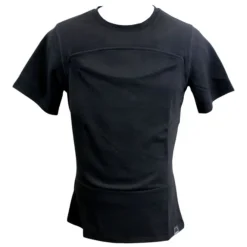 T-shirt buikdrager Man Maat M Zwart