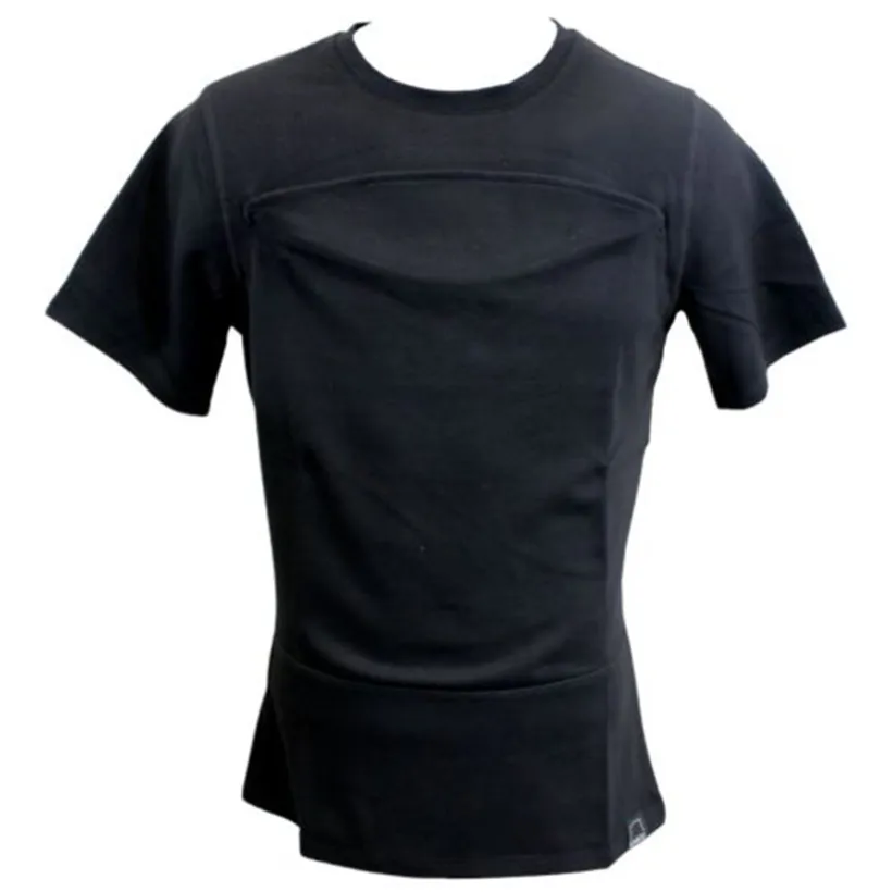 T-shirt buikdrager Man Maat XXL Zwart