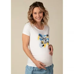 T-shirt de grossesse manches courtes avec print