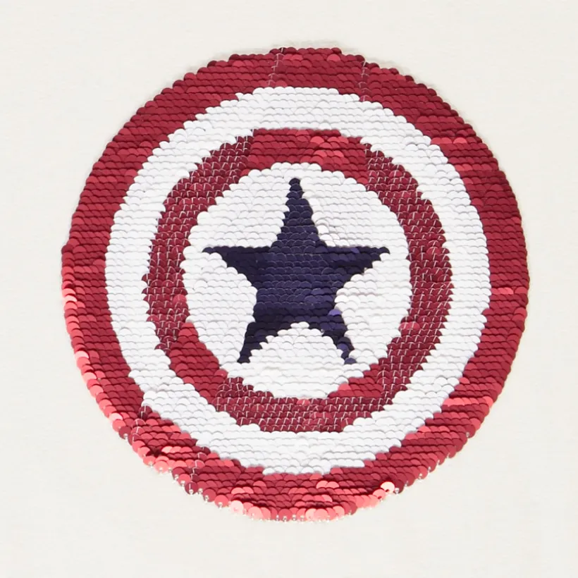 T-shirt en short met magische sequins Avengers voor jongens