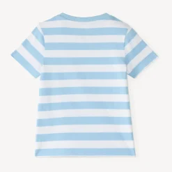 T-shirt gestreept met robotprint voor babyjongen