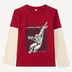 T-shirt jongen met lange mouwen effect 2-in-1 Spider-Man Marvel
