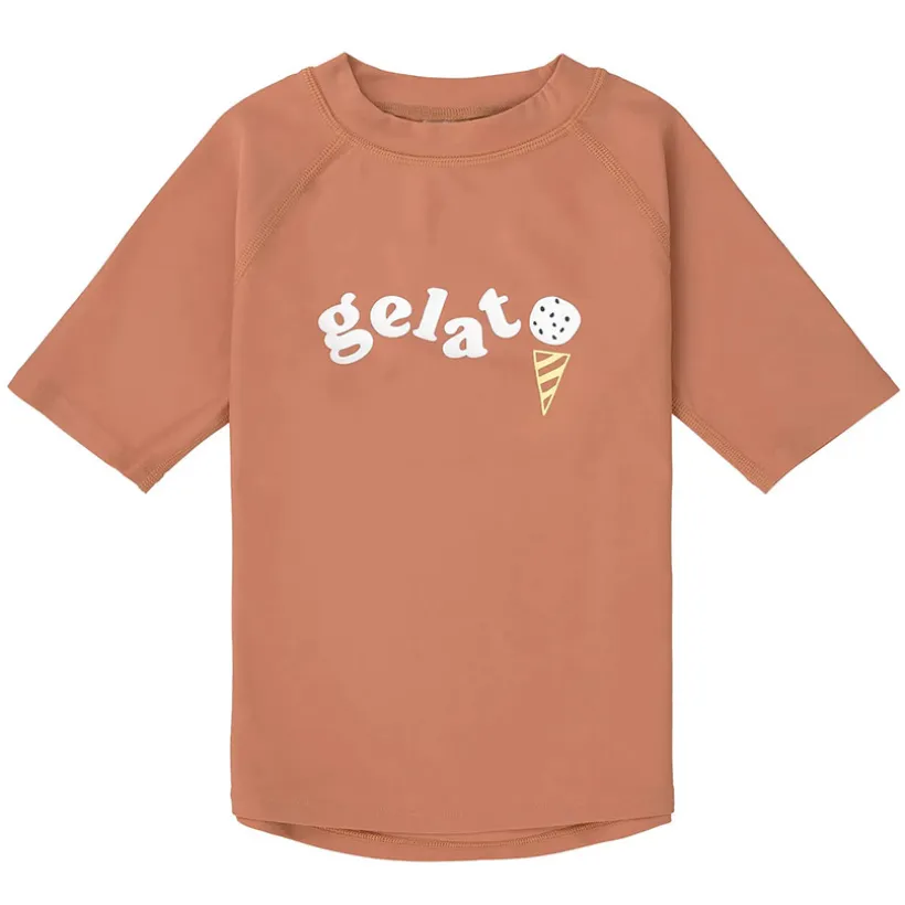 T-shirt korte mouwen Rashguard M74/80 (7-12 maanden) Clay