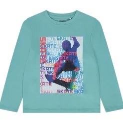 T-shirt lange mouwen fantasieprint voor jongen