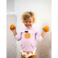 T-shirt lange mouwen Rashguard M92 (19-24 maanden) Orange Pale Pink