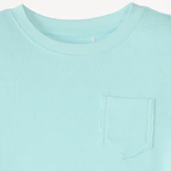 T-shirt manches courtes uni en maille fantaisie garçon